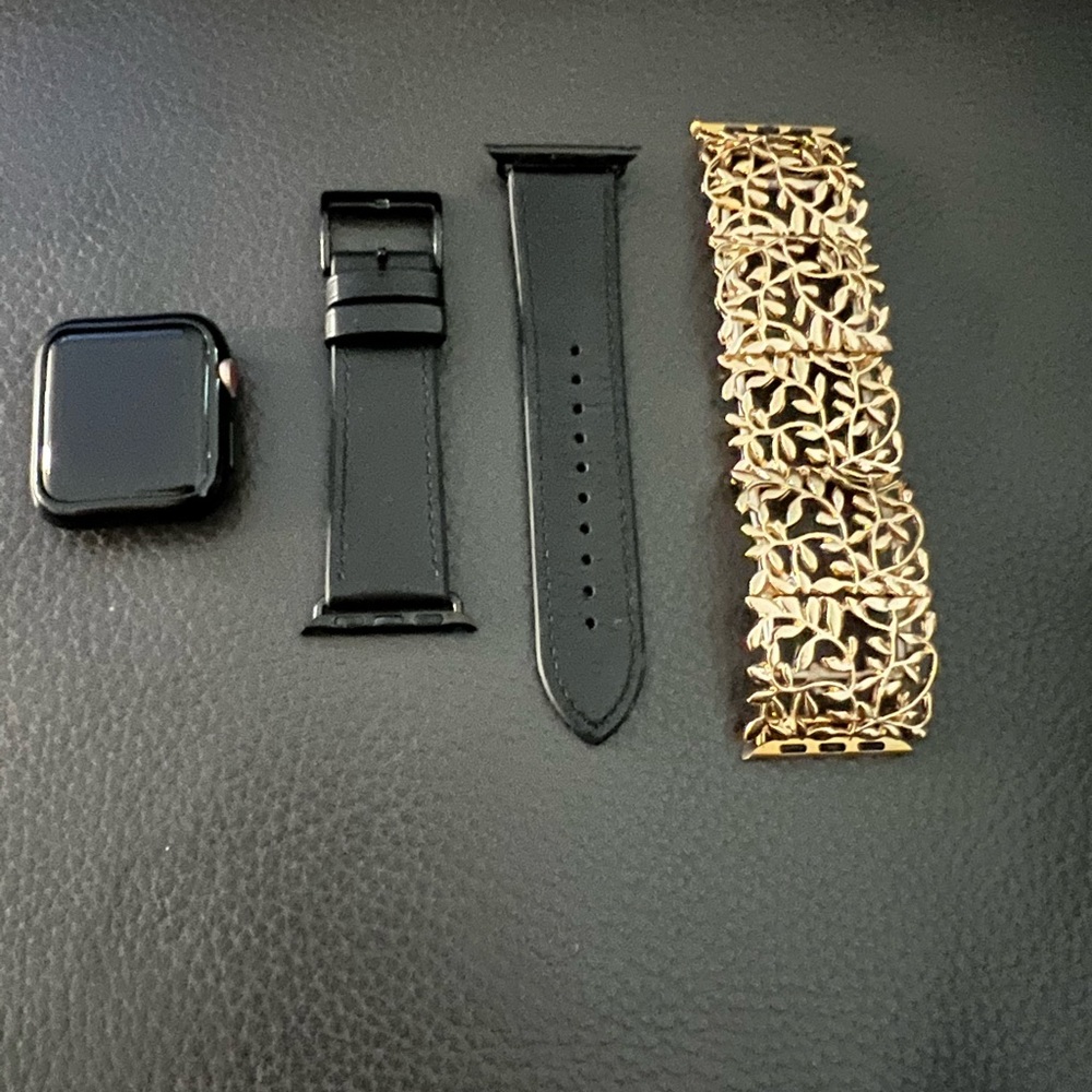 Series 3 38 MM Apple Watch wrist bands - gold and black. Bands only